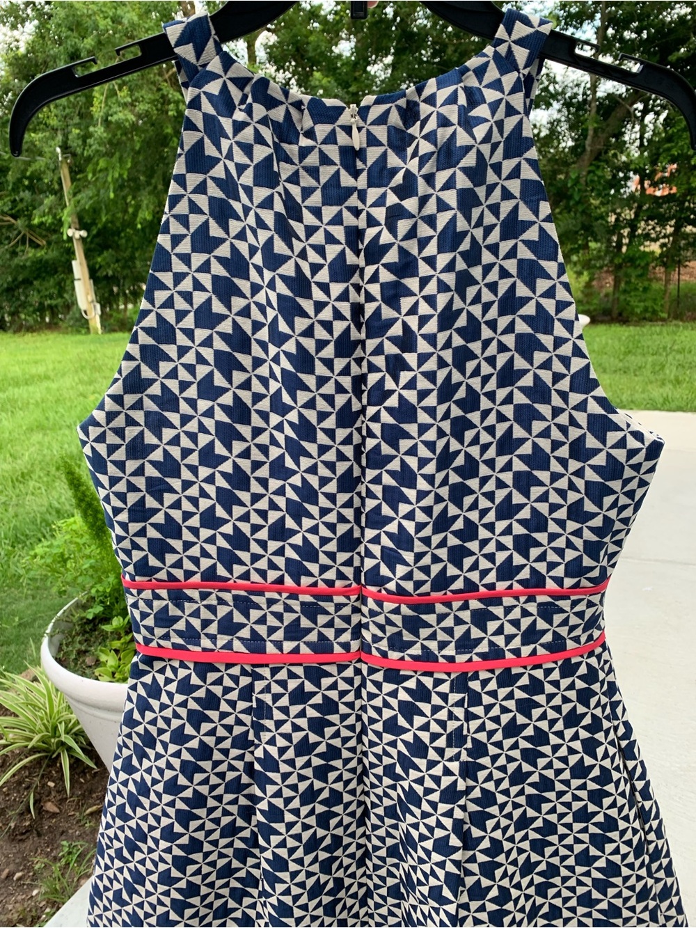 Eliza J Navy and White Triangle Dress - Picture 2 of 7